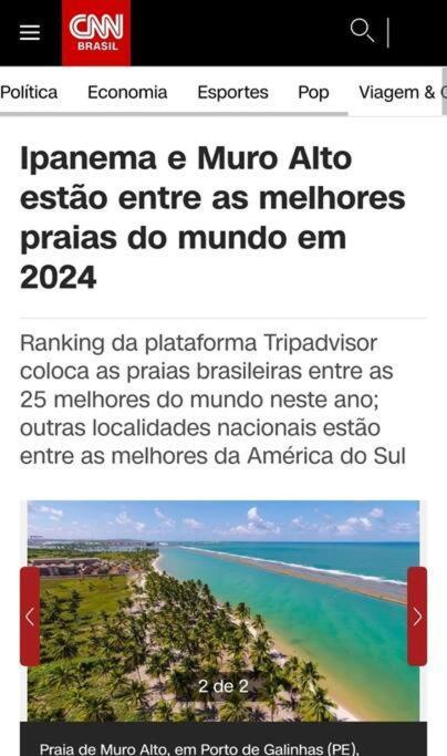 Apt Beira Mar Em Muro Alto Ao Lado Do Nanai Pôrto das Galinhas Екстериор снимка